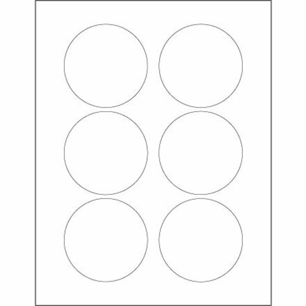 Bsc Preferred 3'' Glossy White Circle Laser Labels, 600PK S-19303